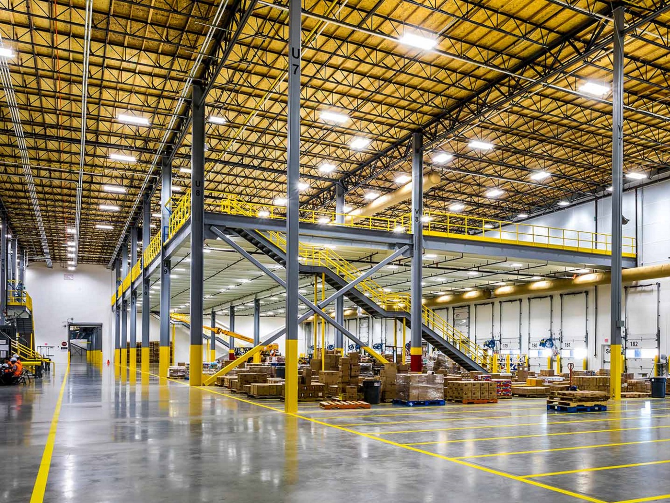 An inside view of a warehouse